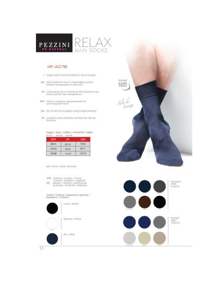 Group of 6 men's Scotland yarn sanital short socks Pezzini UCZ-750C Group of 6 men's Scotland yarn sanital short socks Pezzini UCZ-750C