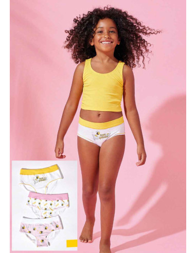 Gruppo 6 slip bambina in cotone elasticizzato Jadea 206