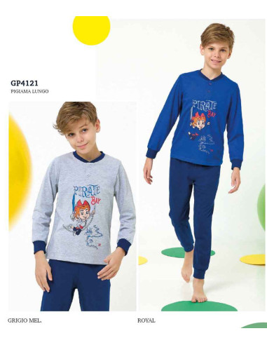 Pigiama da bambino in jersey di cotone Il Granchietto GP4121