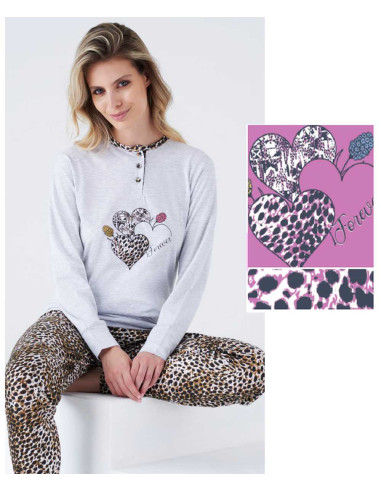 Women's seraphine cotton jersey pajamas Karelpiu' KC8106