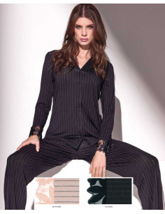 Woman viscose jersey opened pajamas Lormar Sensual 652587 2