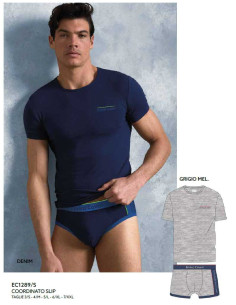 Men's set with t-shirt and briefs Enrico Coveri EC1289S