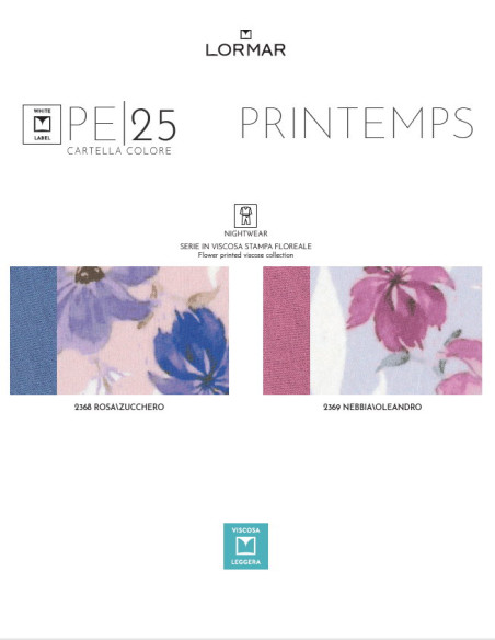 Woman patterned viscose jersey pajamas Lormar Printemps PRI652567 Woman patterned viscose jersey pajamas Lormar Printemps PRI652567