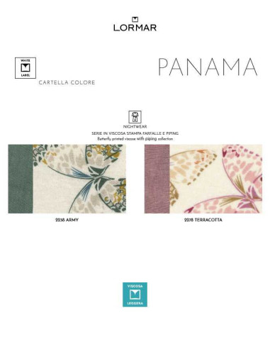 Pigiama donna a manica corta in viscosa stampata Lormar Panama PAN652687 Pigiama donna a manica corta in viscosa stampata Lormar Panama PAN652687
