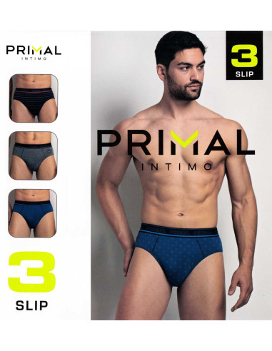 Gruppo 3 slip uomo in cotone elasticizzato Primal S342