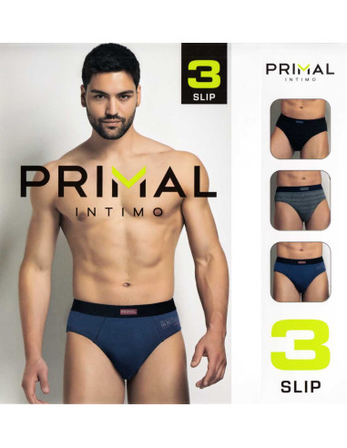 Gruppo 3 slip uomo in cotone elasticizzato Primal S344