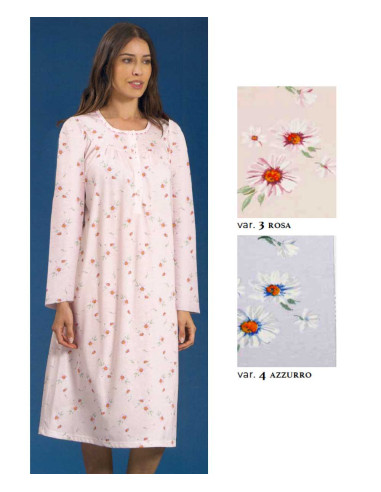 Women long sleeves cotton jersey nightdress Linclalor 75185