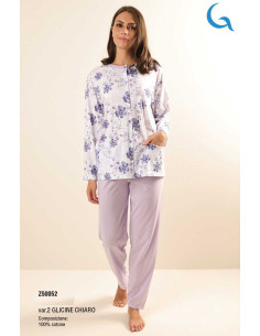 Women's opened cotton jersey pajamas Gary Z50052