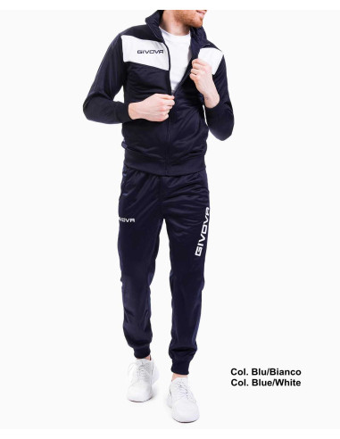 Men's triacetate tracksuit with zip Givova VISA TR018