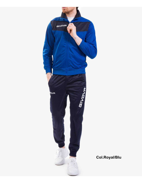 Men's triacetate tracksuit with zip Givova VISA TR018