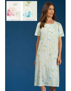 Woman's half sleeves cotton jersey nightdress Linclalor 75153 2