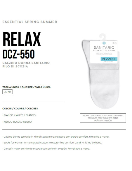 Women's sanital short sock in Scottish Thread Pezzini DCZ-550