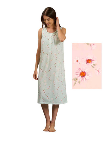 Camicia da notte donna in jersey di cotone a spalla larga Linclalor 75188