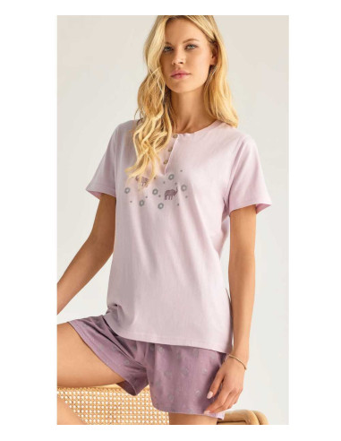 Pigiama donna corto in jersey di cotone Infiore Elephas ELP652402