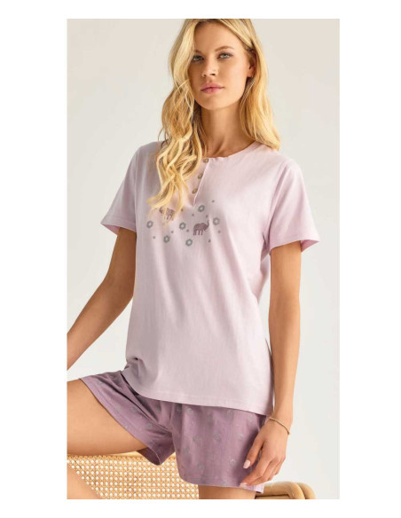 Women's short cotton jersey pajamas Infiore Elephas ELP652402 Women's short cotton jersey pajamas Infiore Elephas ELP652402