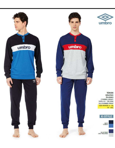 Men's long sleeves cotton jersey pajamas Umbro 10444
