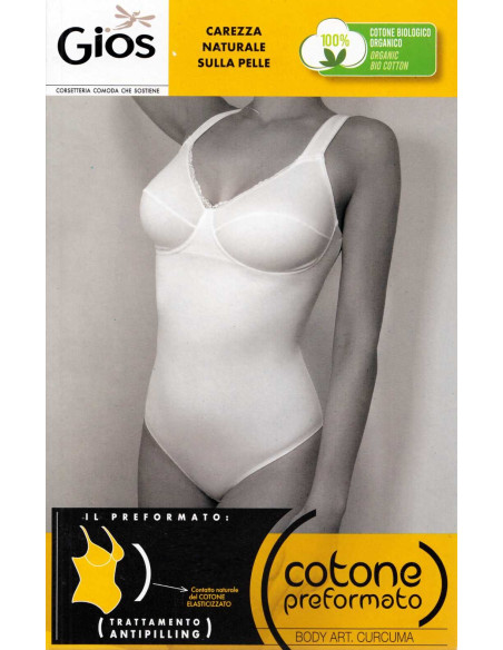 Women's unwired wide shoulder stretch cotton body Gios Curcuma Women's unwired wide shoulder stretch cotton body Gios Curcuma