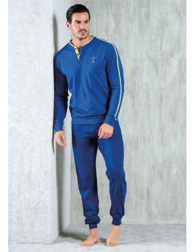 Men's long sleeves cotton jersey pajamas Navigare 141800