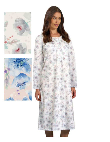 Camicia da notte a manica lunga in jersey di cotone Linclalor 75165