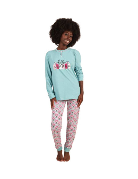 Girl's cotton jersey long sleeves pajamas Gary Z40001