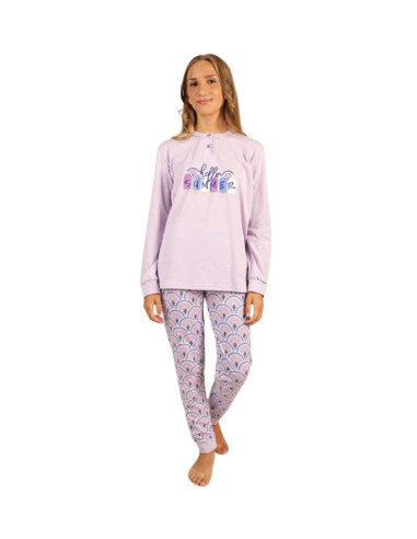 Girl's cotton jersey long sleeves pajamas Gary Z40001