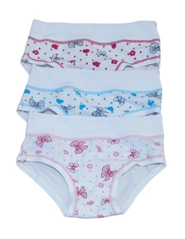 Gruppo 6 slip bambina in cotone elasticizzato Kica 494/A