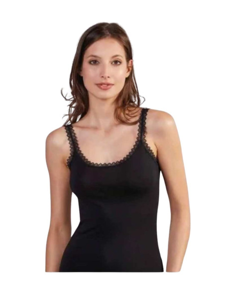 Women's cotton modal top with lace profiles Esse Speroni 1702 Women's cotton modal top with lace profiles Esse Speroni 1702