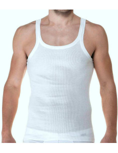 Canottiera uomo spalla stretta in cotone a costine Infinity 1001 2