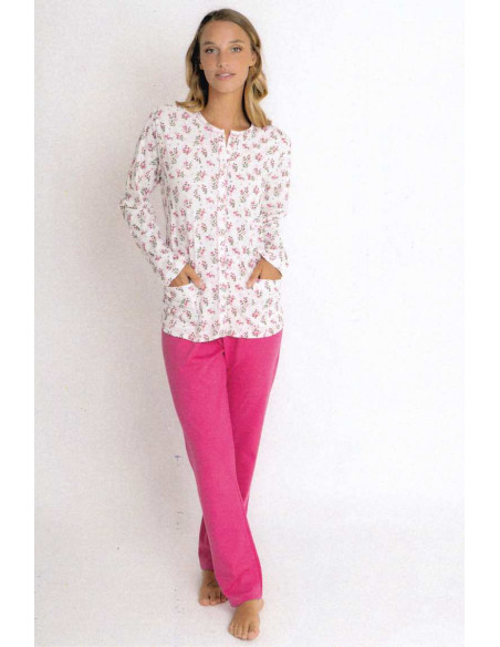 Women's long sleeves cotton jersey pajamas Silvia 45026 Women's long sleeves cotton jersey pajamas Silvia 45026