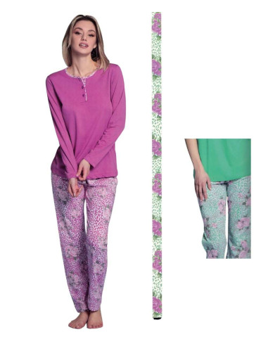 Women's cotton jersey long sleeves pajamas Intimami ID1351