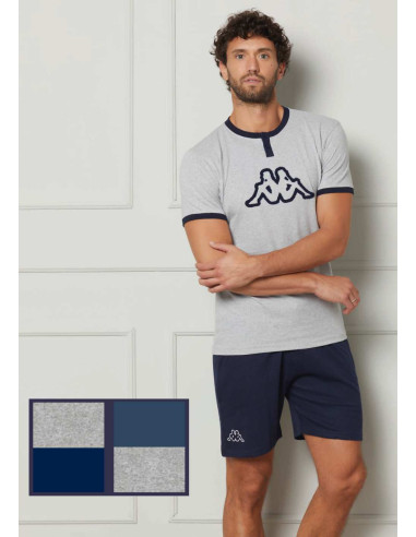 Pigiama uomo corto in jersey di cotone Kappa KMS2542