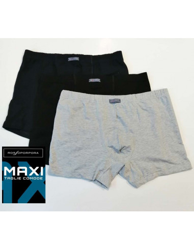 Boxer uomo calibrato in cotone elasticizzato Rosso Porpora 3310