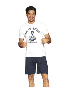 Pigiama uomo a manica corta in jersey di cotone Sabor Rocky Balboa RKM4513 2