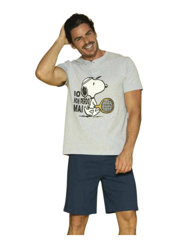 Pigiama uomo a manica corta in jersey di cotone Sabor Snoopy PNM4509