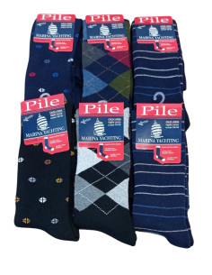 Men's warm pile long socks Marina Yachting MM107