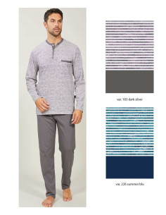 Men's cotton jersey pajamas without cuffs Bip Bip 3724