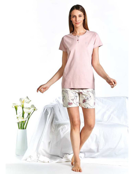 Pigiama donna a manica corta in jersey di cotone Laura Biagiotti 96856