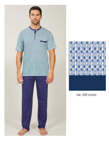Men's half sleeves cotton jersey pajamas Bip Bip 3742