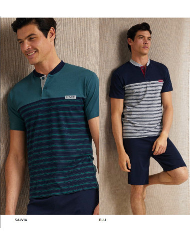 Men's cotton jersey short pajamas Enrico Coveri EP1170