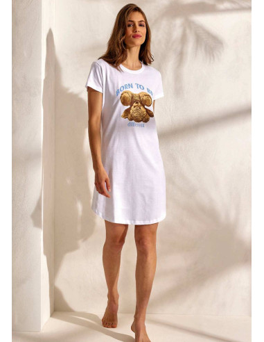 Maxi maglia donna a manica corta in jersey di cotone E. Coveri EP5253