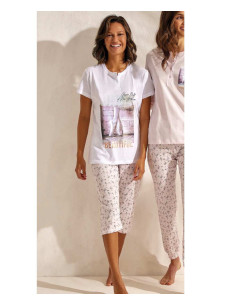 Women's half sleeves cotton jersey pajamas E. Coveri EP5281