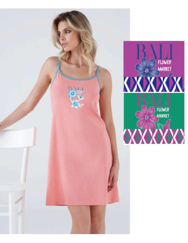 Women's thins straps cotton jersey nightdress Karelpiu' KC8334