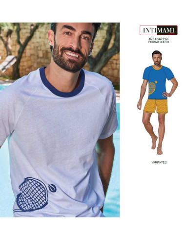 Men's cotton jersey short pajamas Intimami IU427 Men's cotton jersey short pajamas Intimami IU427