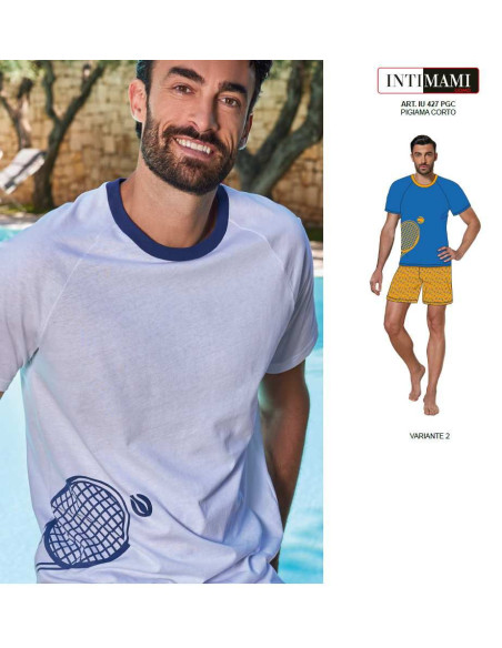 Men's cotton jersey short pajamas Intimami IU427 Men's cotton jersey short pajamas Intimami IU427