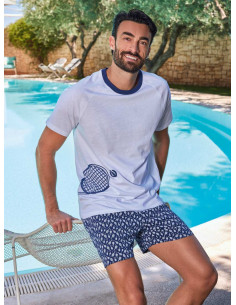 Men's cotton jersey short pajamas Intimami IU427