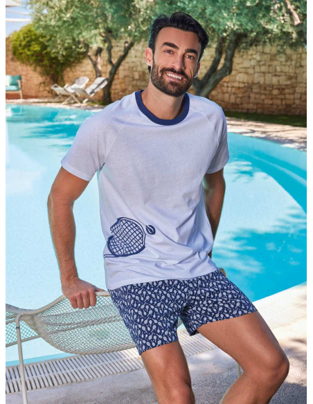 Men's cotton jersey short pajamas Intimami IU427 Men's cotton jersey short pajamas Intimami IU427