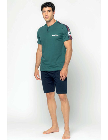 Pigiama uomo corto in jersey di cotone Lotto LP1193