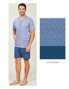 Men cotton jersey short opened pajamas Bip Bip 3731