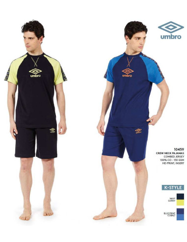 Pigiama uomo corto in jersey di cotone Umbro 10459