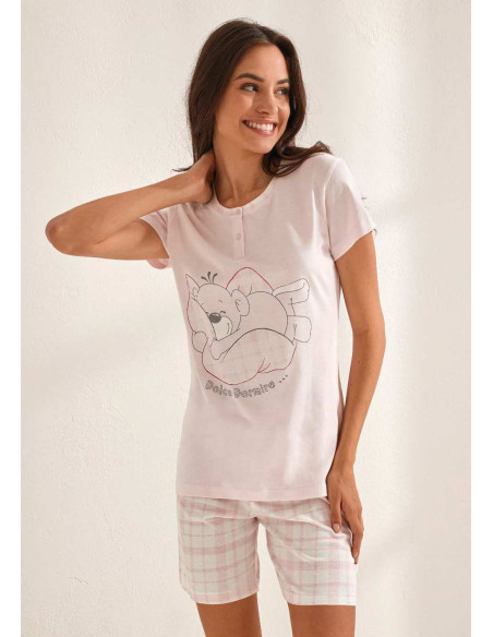 Pigiama donna a manica corta in jersey di cotone Il Granchio Lady GP5099 Pigiama donna a manica corta in jersey di cotone Il Granchio Lady GP5099
